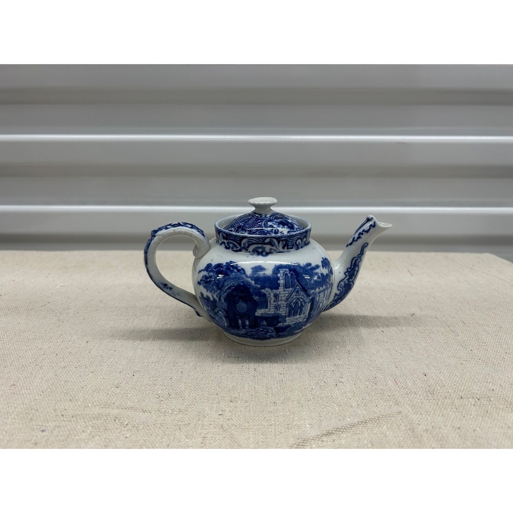 George Jones Abbey Flow Blue Individual Teapot  (276)